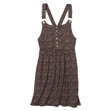 Xhilaration Junior's Printed Challis Jumper - Black Floral