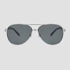 Women's Aviator Metal Shiny Sunglasses - A New Day Silver, Women's,
