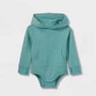 Toddler Boys' Adaptive Hooded Adjustable Long Sleeve Bodysuit - Cat & Jack Ocean Green