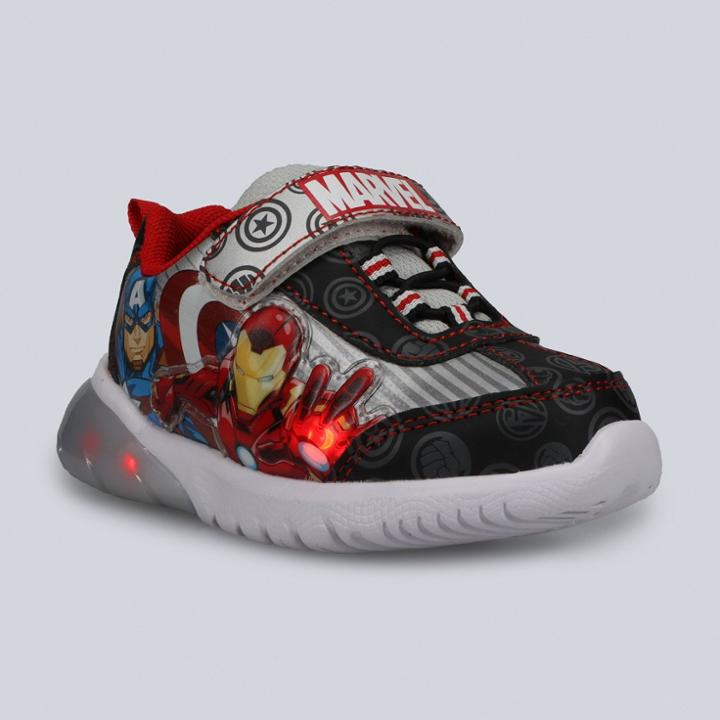 Toddler Boys' Marvel Avengers Apparel Sneakers - Black/silver