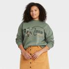 Women's Disney Plus Size Minnie Mouse Graphic Sweatshirt - Green