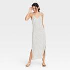 Women's Printed Slip Dress - A New Day White