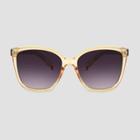 Women's Square Plastic Shiny Sunglasses - A New Day Clear, Gold/yellow