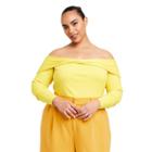 Women's Plus Size Off The Shoulder Bodysuit - Sergio Hudson X Target Yellow