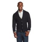 Dickies Men's Cable Shawl Collar Button Cardigan Black M, Men's,