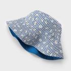 Concept One Women's Check Print Floral Bucket Hat - Blue