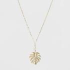 Palm Leaf Short Necklace - A New Day Gold