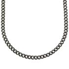 Men's Crucible Stainless Steel Large Curb-chain Necklace - Black