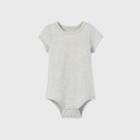 Toddler Girls' Adaptive Short Sleeve Adjustable Bodysuit - Cat & Jack Gray