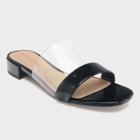 Women's Piper Lucite Heeled Slide Sandals - Who What Wear Black