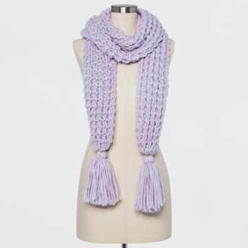Women's Striped Chunky Oblong With Tassels Scarf - Universal Thread