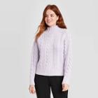 Women's Cable Turtleneck Pullover Sweater - A New Day