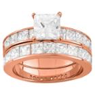 Tiara 6.36 Ct. T.w. Princess-cut 2 Piece Bridal Ring Set In 14k Gold Over Silver - (10), Girl's, Rose