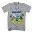 Minecraft Boys' Graphic T-shirt - Heather Gray