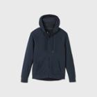 Men's Cotton Fleece Full Zip Hoodie Sweatshirt - All In Motion Navy