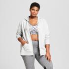 Women's Plus-size Authentics French Terry Full Zip Sweatshirt - C9 Champion Light Heather Gray