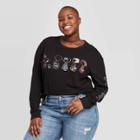 Women's Peanuts Plus Size Long Sleeve Graphic T-shirt (juniors') - Black 1x, Women's, Size: