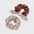 Mixed Floral Print Twisters Set 2pc - Universal Thread Rust