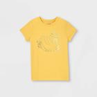 Girls' Sloth Graphic Short Sleeve T-shirt - Cat & Jack Light Mustard