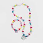 Toddler Girls' Glitter Butterfly Bracelet And Necklace Set - Cat & Jack