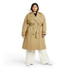 Women's Plus Size Pleated Back Trench Coat - Nili Lotan X Target Khaki