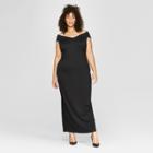 Women's Plus Size Off The Shoulder Knit Maxi Dress - Who What Wear Black