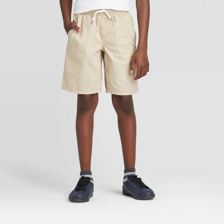 Boys' Pull-on Woven Shorts - Cat & Jack Light Khaki Xs, Boy's,