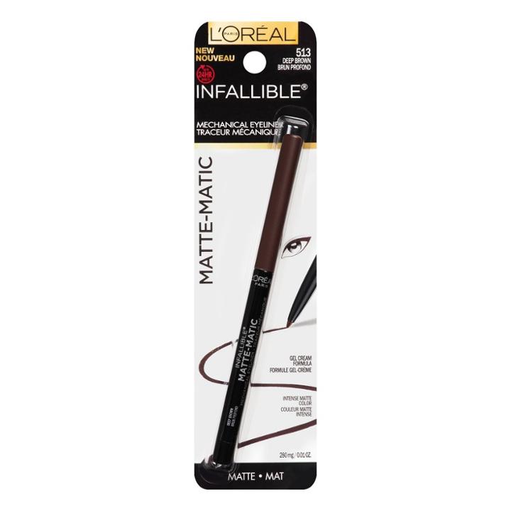 L'oreal Paris Infallible Mat-matic Liner 513 Brown .01oz, Deep Brown