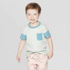 Toddler Boys' Short Sleeve Colorblock Pocket T-shirt - Cat & Jack Aqua