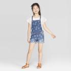 Girls' Star Print Shortalls - Cat & Jack Blue