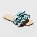 Girls' Gwen Ruffle Slide Sandals - Cat & Jack Blue