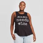 Women's Plus Size Mama Needs Wine Graphic Tank Top - Grayson Threads - Black 1x, Women's,