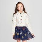 Girls' Paint Splatter Twill Jacket - Cat & Jack Cream
