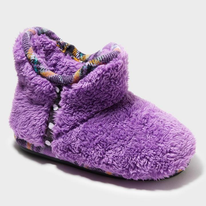 Girls' Dearfoams Bootie Slippers - Purple