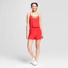 Women's Strappy V-neck Romper - Mossimo Supply Co. Red