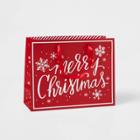 Large Merry Christmas Red, White & Silver Gift Bag - Wondershop