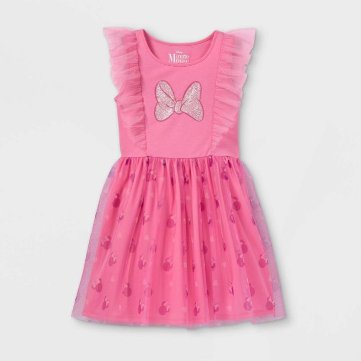 Girls' Disney Minnie Mouse Tulle Dress - Pink