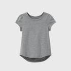 Toddler Girls' Short Sleeve Sparkle T-shirt - Cat & Jack Gray