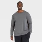 Men's Big & Tall Long Sleeve Performance T-shirt - All In Motion Dark Gray