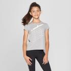 Umbro Girls' Short Sleeve Graphic T-shirt - Light Grey Heather