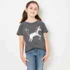 Girls' Short Sleeve Flip Sequin Unicorn T-shirt - Cat & Jack Charcoal