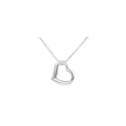 Journee Collection Sterling Silver Heart Necklace, Girl's