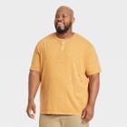 Men's Big & Tall Short Sleeve Henley T-shirt - Goodfellow & Co Gold