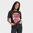 Women's The Rolling Stones Short Sleeve Graphic Boyfriend T-shirt - Black