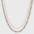 Mixed Chain Layered Necklace Set 2pc - Universal Thread