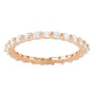Journee Collection 7/8 Ct. T.w. Round-cut Cz Basket Set Wedding Band In Sterling Silver - Rose Gold, 8, Girl's, Pink