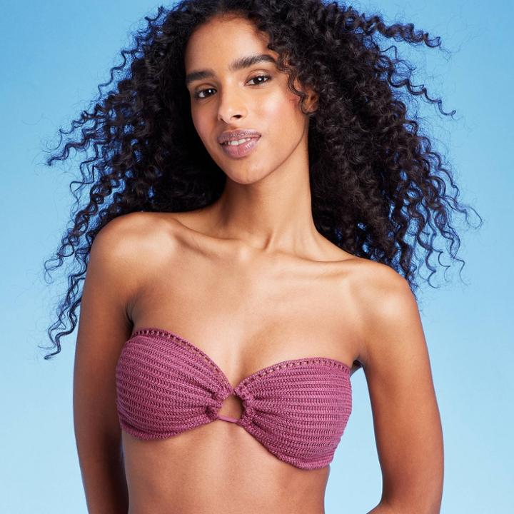 Shade & Shore Women's Crochet Bandeau Bikini Top - Shade &