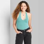 Women's Seamless Tank Bodysuit - Wild Fable Aqua Green Xxs