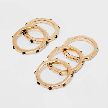 Stacking Stones Ring Set 5pc - A New Day Gold