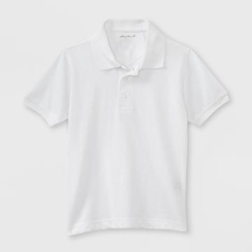 Eddie Bauer Boys' Uniform Polo Shirt - White 10-12,